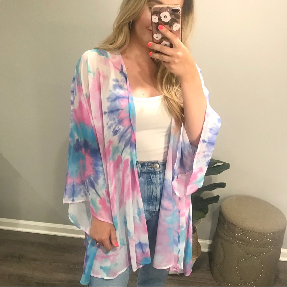 Your Fav Tie-Dye Kimono - Pink